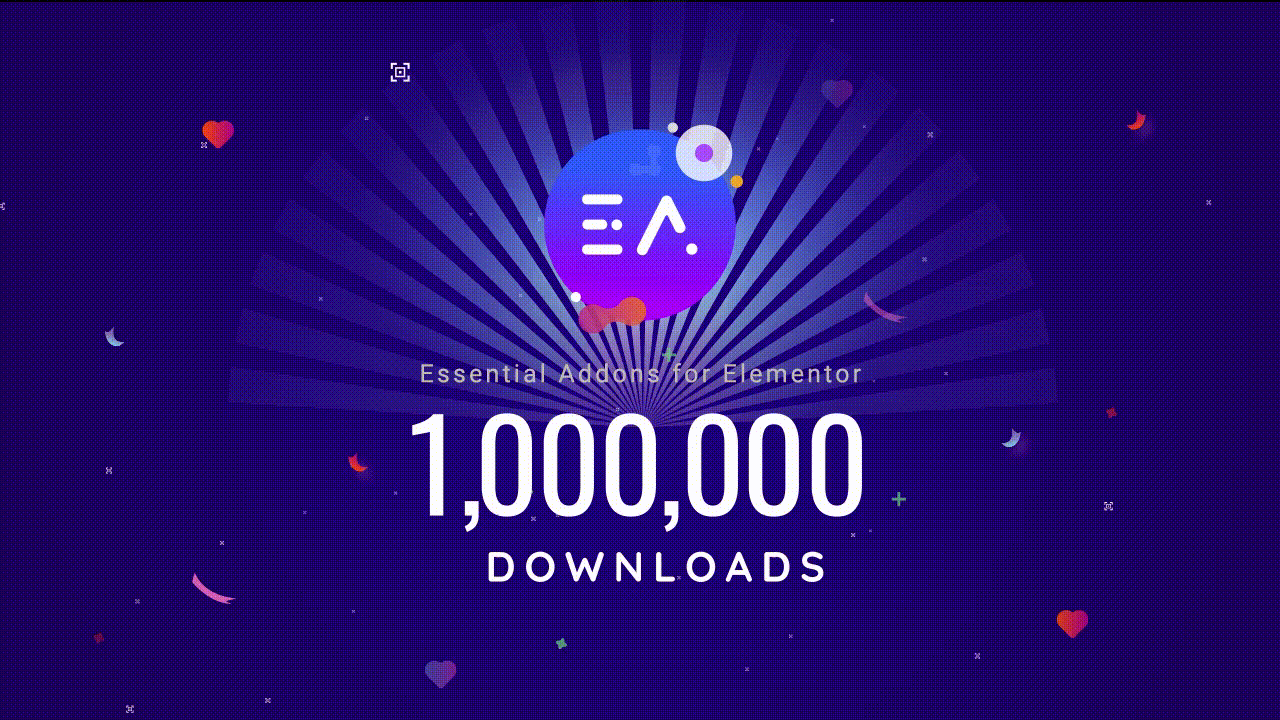 Essential Addons for Elementor Reached 1 Million Downloads: Thank You 3