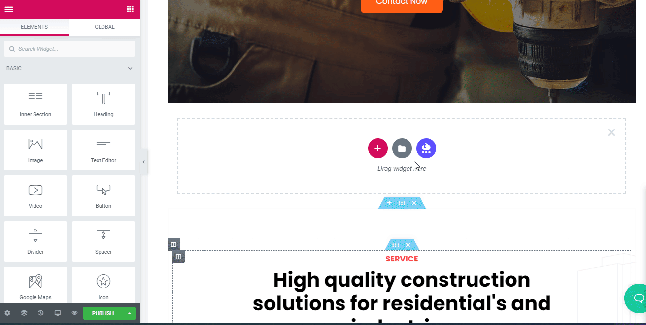 How to Create A Construction Website FREE Elementor Template 8 Construction website