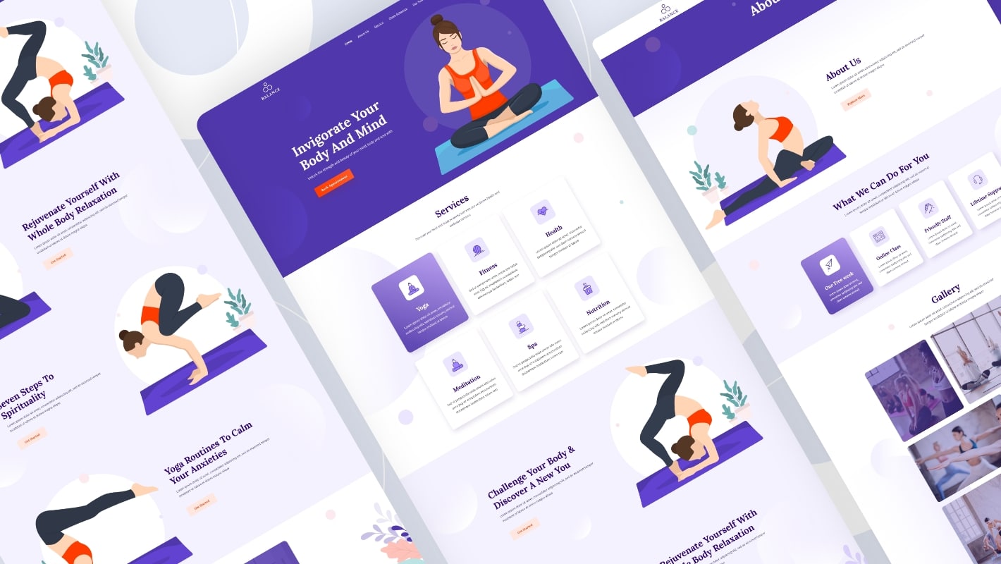 How to Create Your Own Yoga Website Using Elementor FREE Template 3 Yoga Website using Elementor