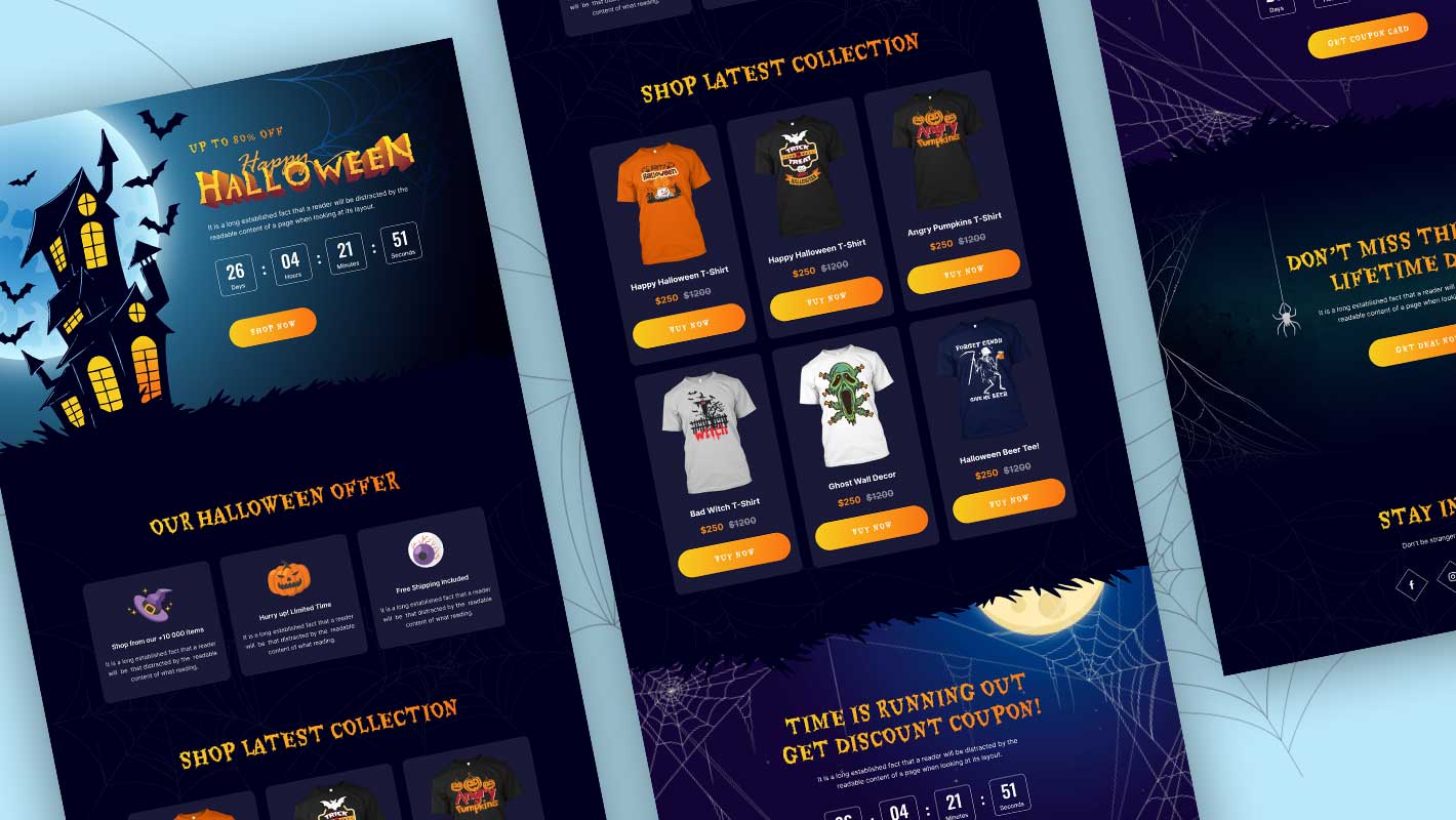 How To Create A Spooky Halloween Website With 1 Click Using Elementor