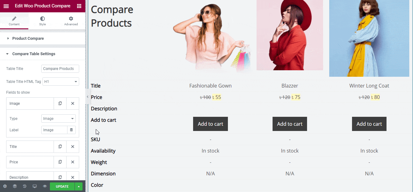Woo Product Compare