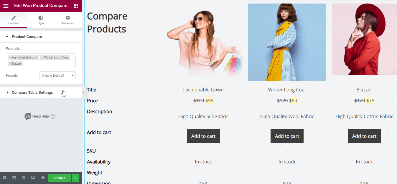 Woo Product Compare