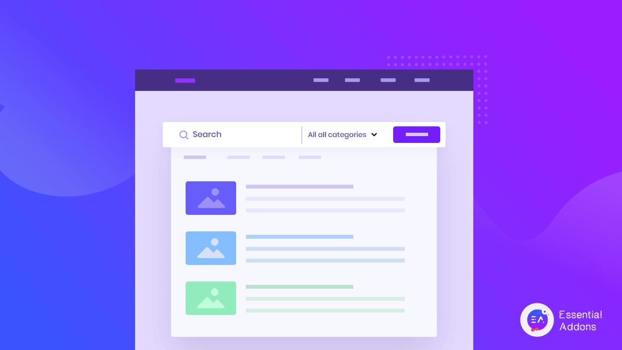 New Widget: Create An Advanced Search In Elementor With Essential Addons 9 advanced search in Elementor