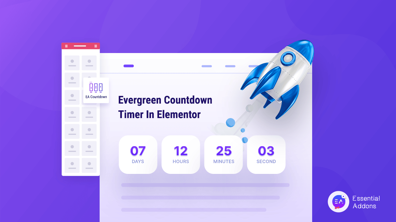 evergreen countdown timer in Elementor
